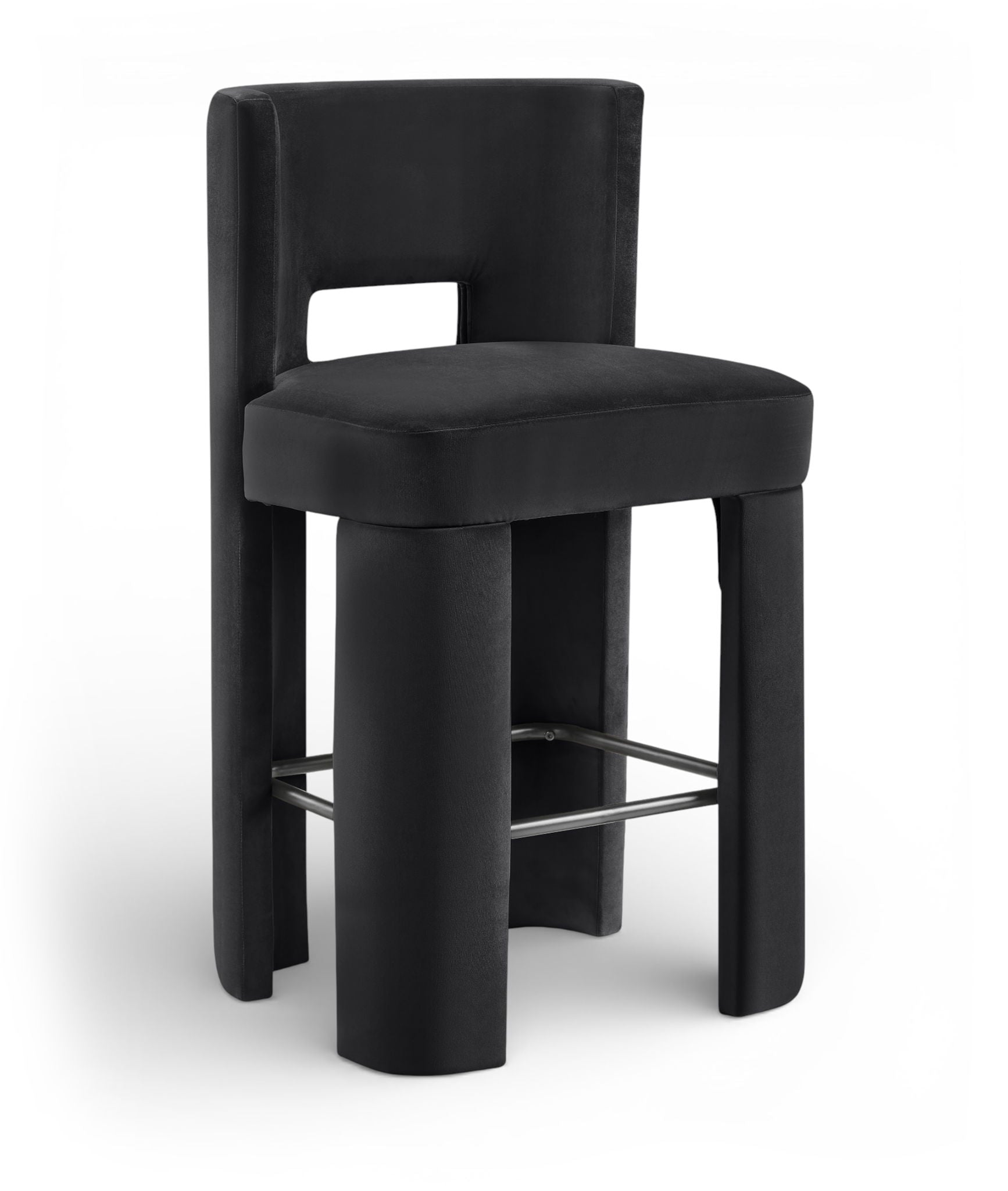 Zuno - Velvet Performance Fabric Upholstered Bar Stool (Set of 2)