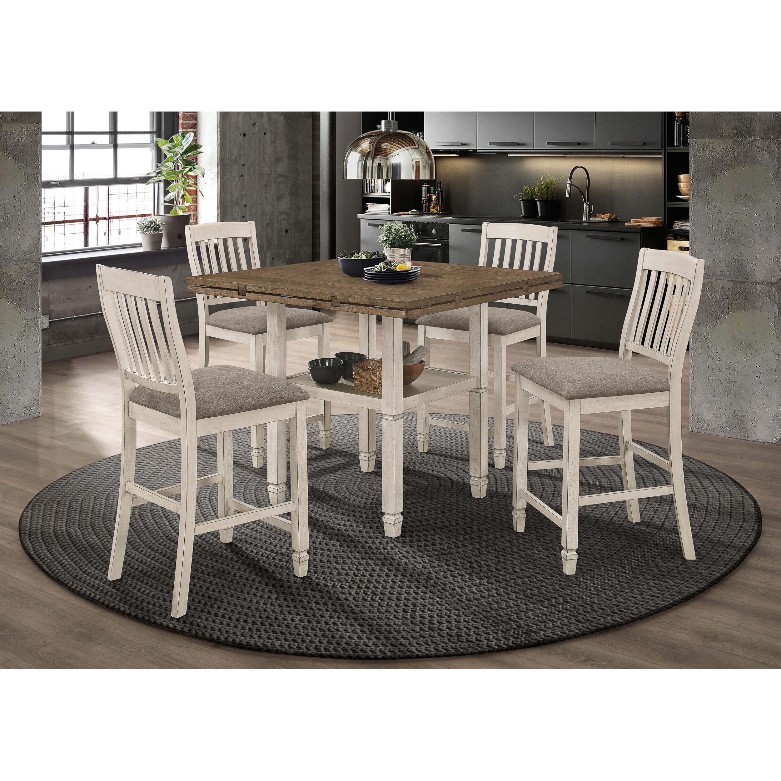 Diamond Modern Furniture COA Square Sarasota Counter Height Dining Table with Pedestal Base 192818 IMAGE 10