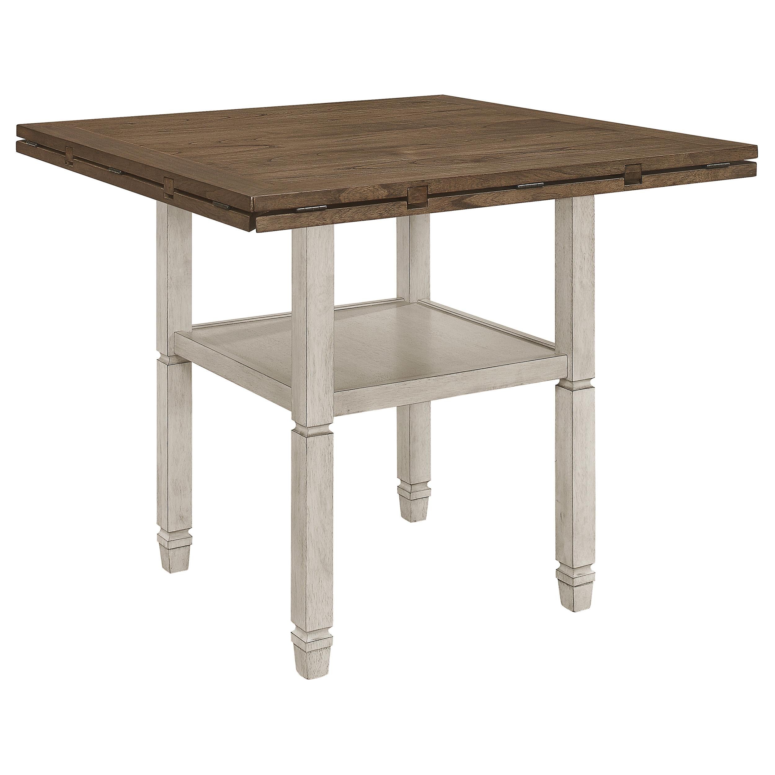 Coaster Furniture Square Sarasota Counter Height Dining Table with Pedestal Base 192818 IMAGE 2
