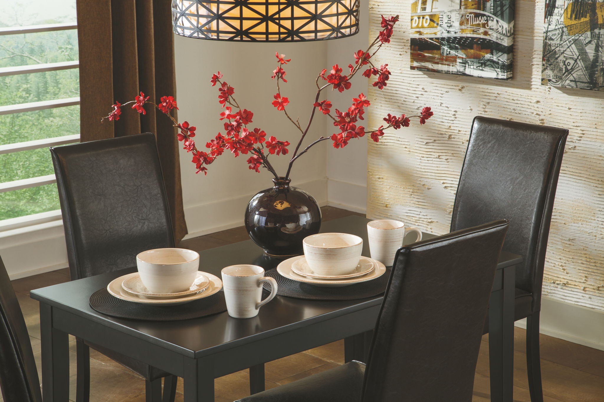 Kimonte - Rectangular Dining Room Table - Dark Brown