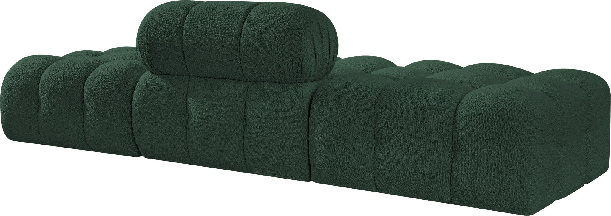 Ames - 3 Piece Boucle Upholstered Modular Sofa With 2 Backless Seats