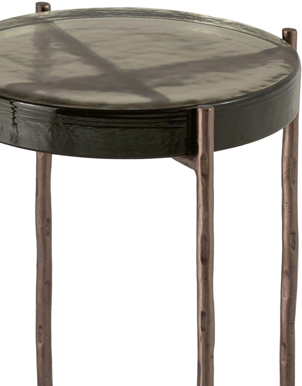 Vetra - Iron Base Bunching End Table - Bronze
