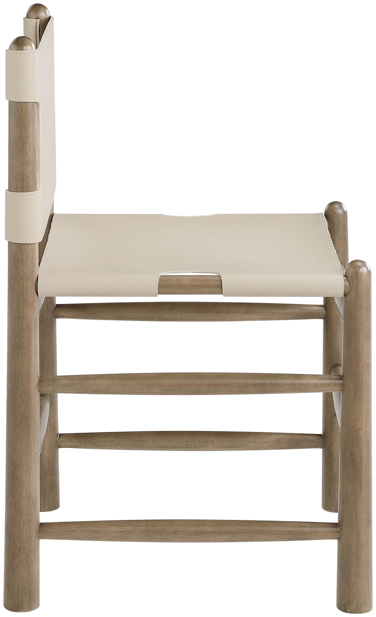 Santos - Vegan Leather Upholstered Dining Chair With Stained Brown Base (Set of 2)