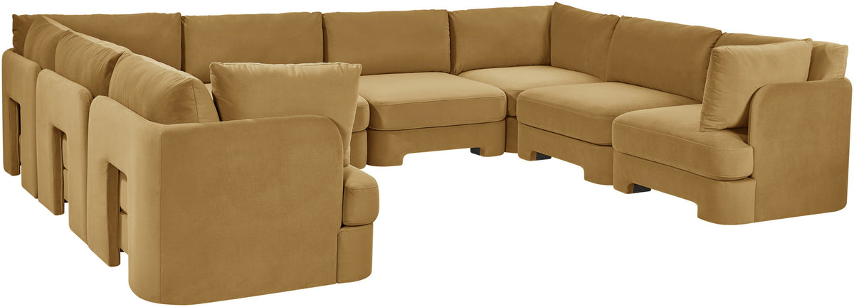 Hammond - Velvet Performance Fabric Upholstered 8 Piece U-Shaped Sectional