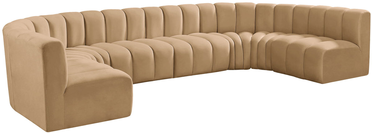 Arc - Velvet Modular U-Shaped Sectional