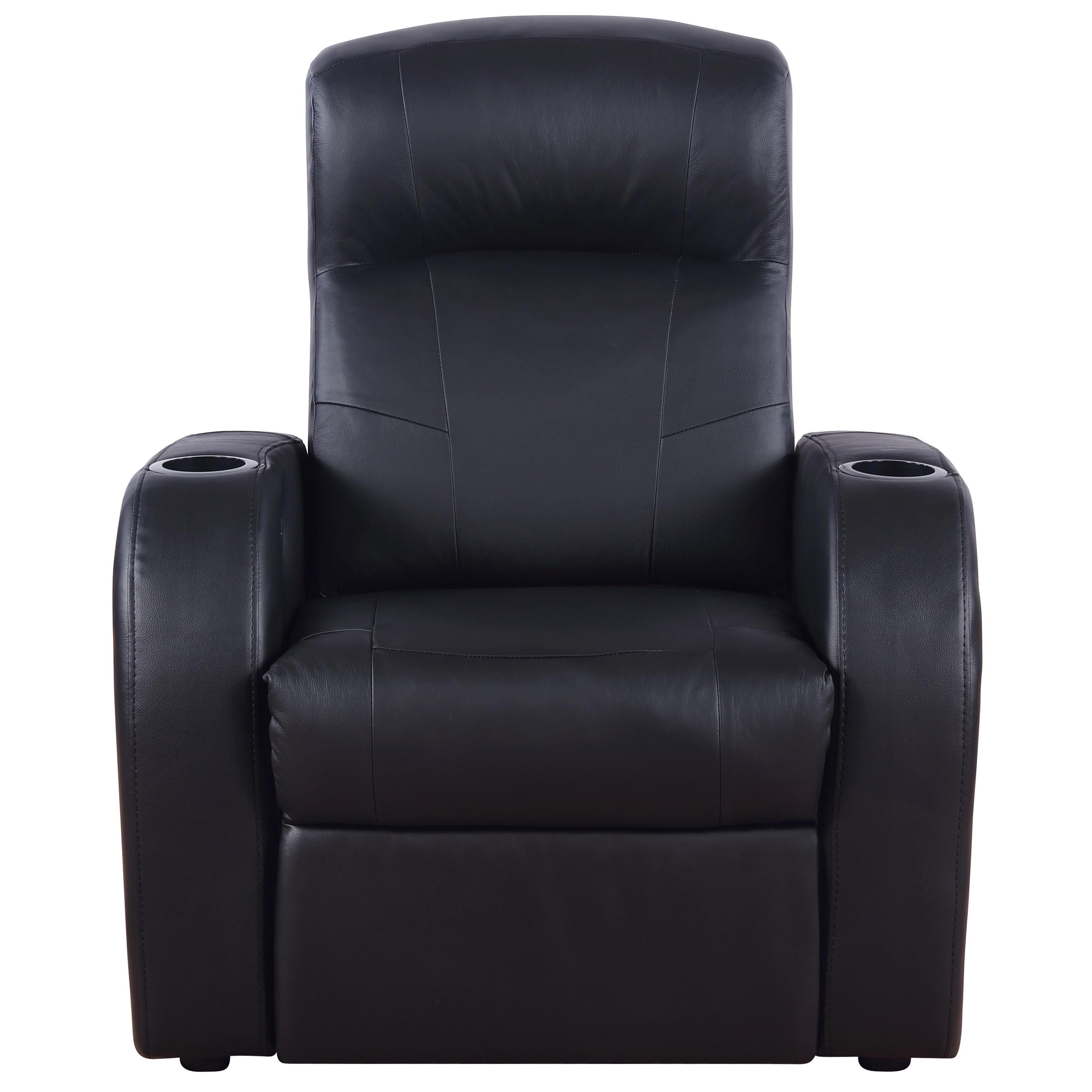 Diamond Modern Furniture COA Cyrus Leather match Reclining Home Theater Seating (with Wall Recline) 600001-S3B IMAGE 3