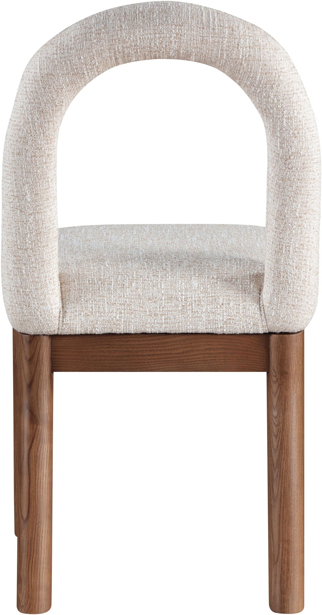 Conrad - Linen Dining Chair With Brown Legs