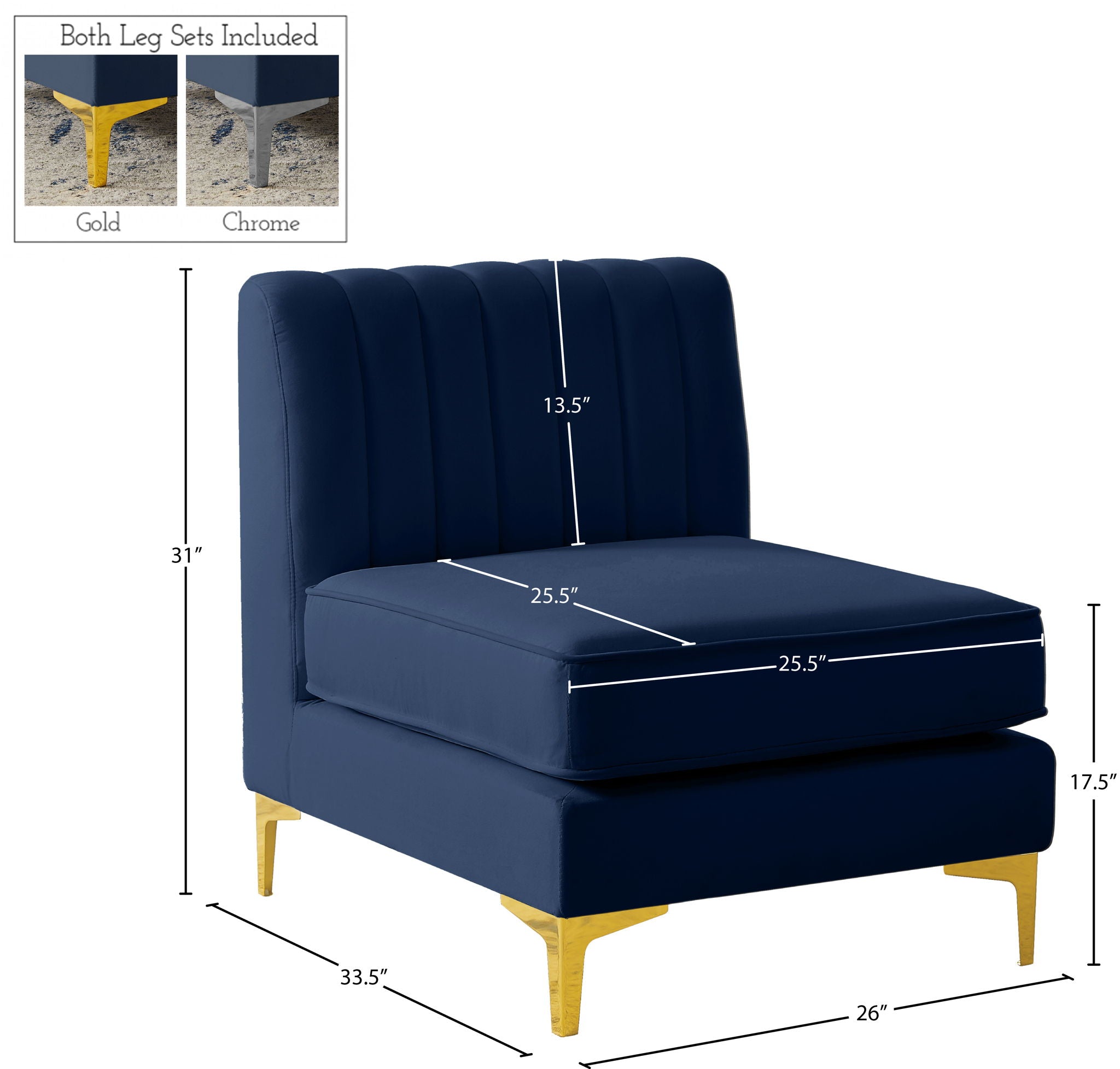 Alina - Armless Chair
