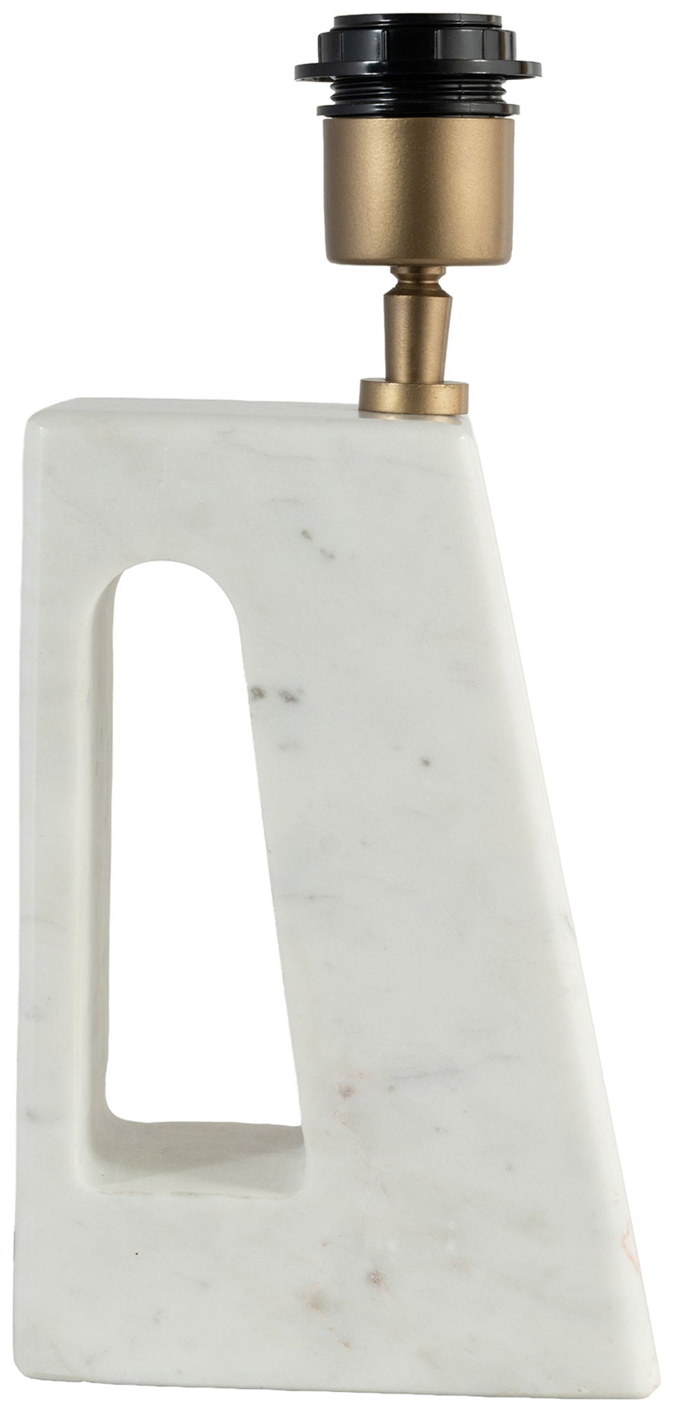 Vellum - Genuine Marble Base And Linen Textured Fabric Shade Table Lamp