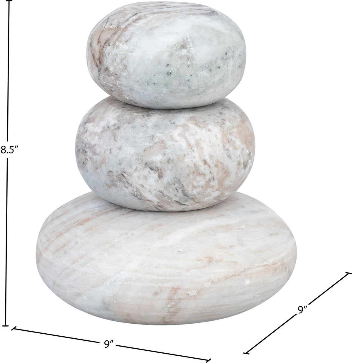 Pumpkin - 3 Piece Marble Decorative Object