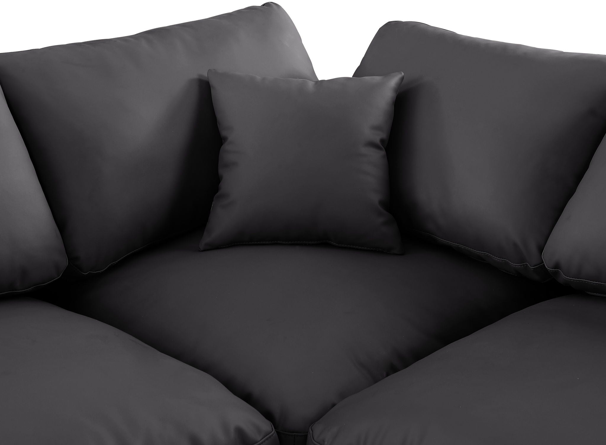 Comfy - 6 Piece Faux Leather Modular Corner Sectional