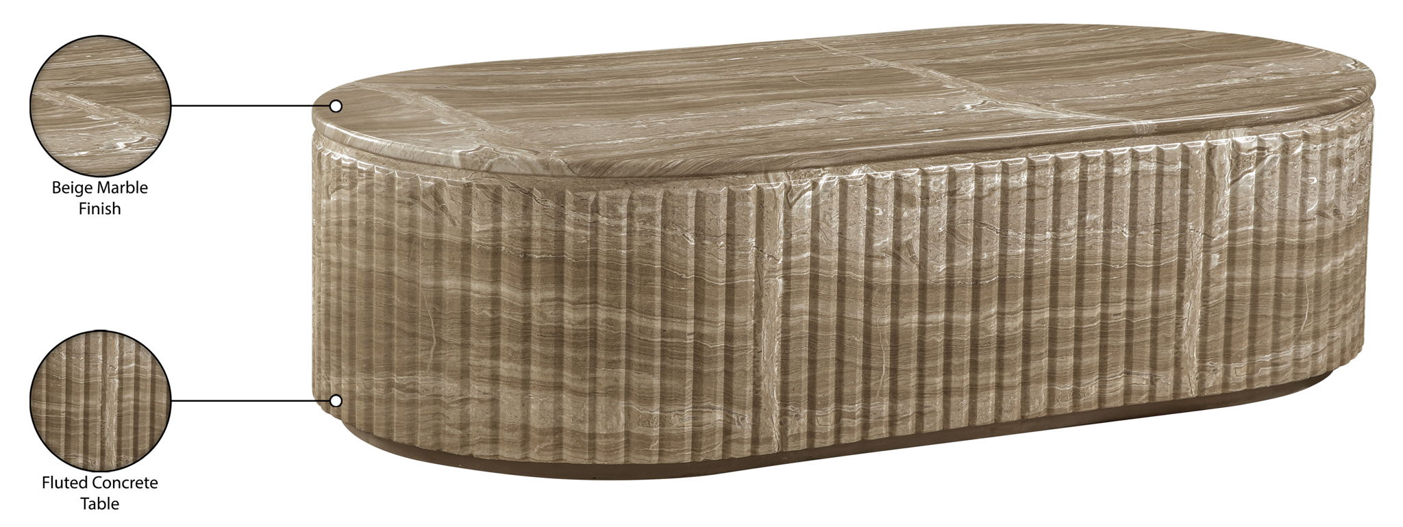 Catania - Concrete Indoor / Outdoor Coffee Table