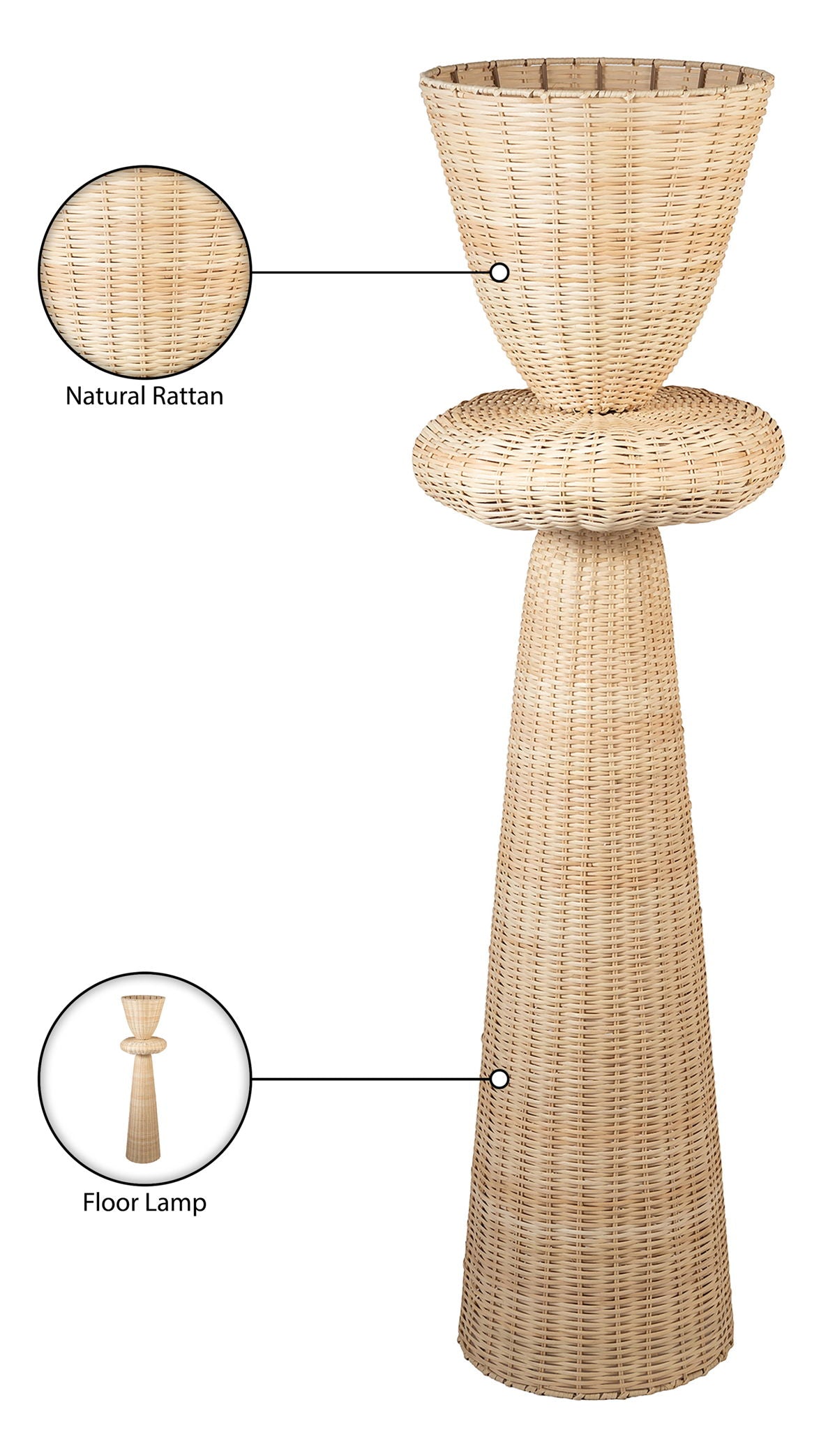 Kindred - Rattan Floor Lamp