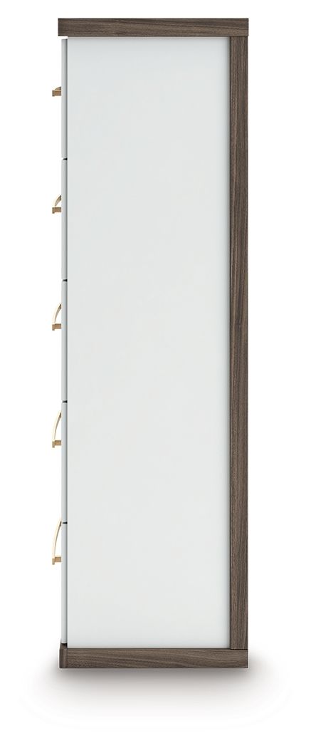 Kendanport - Five Drawer Chest - Brown / White