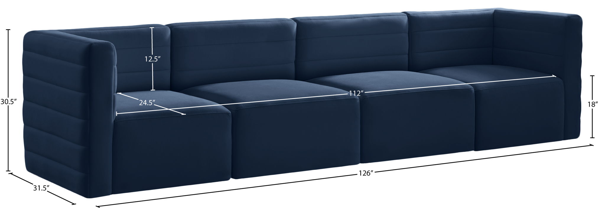 Quincy - Modular 4 Seat Sofa