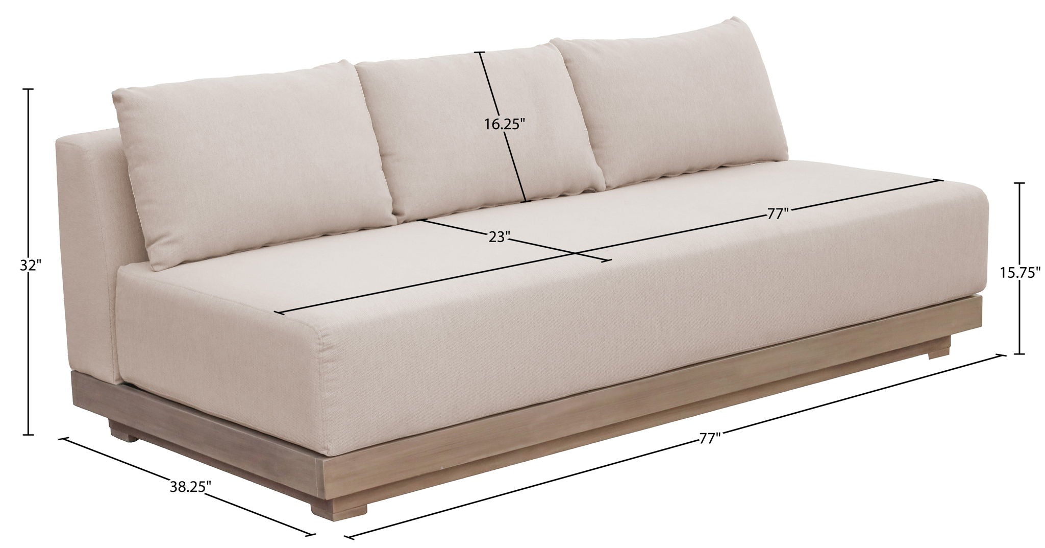 Solace - Olefin Performance Fabric Outdoor Patio Modular Sofa
