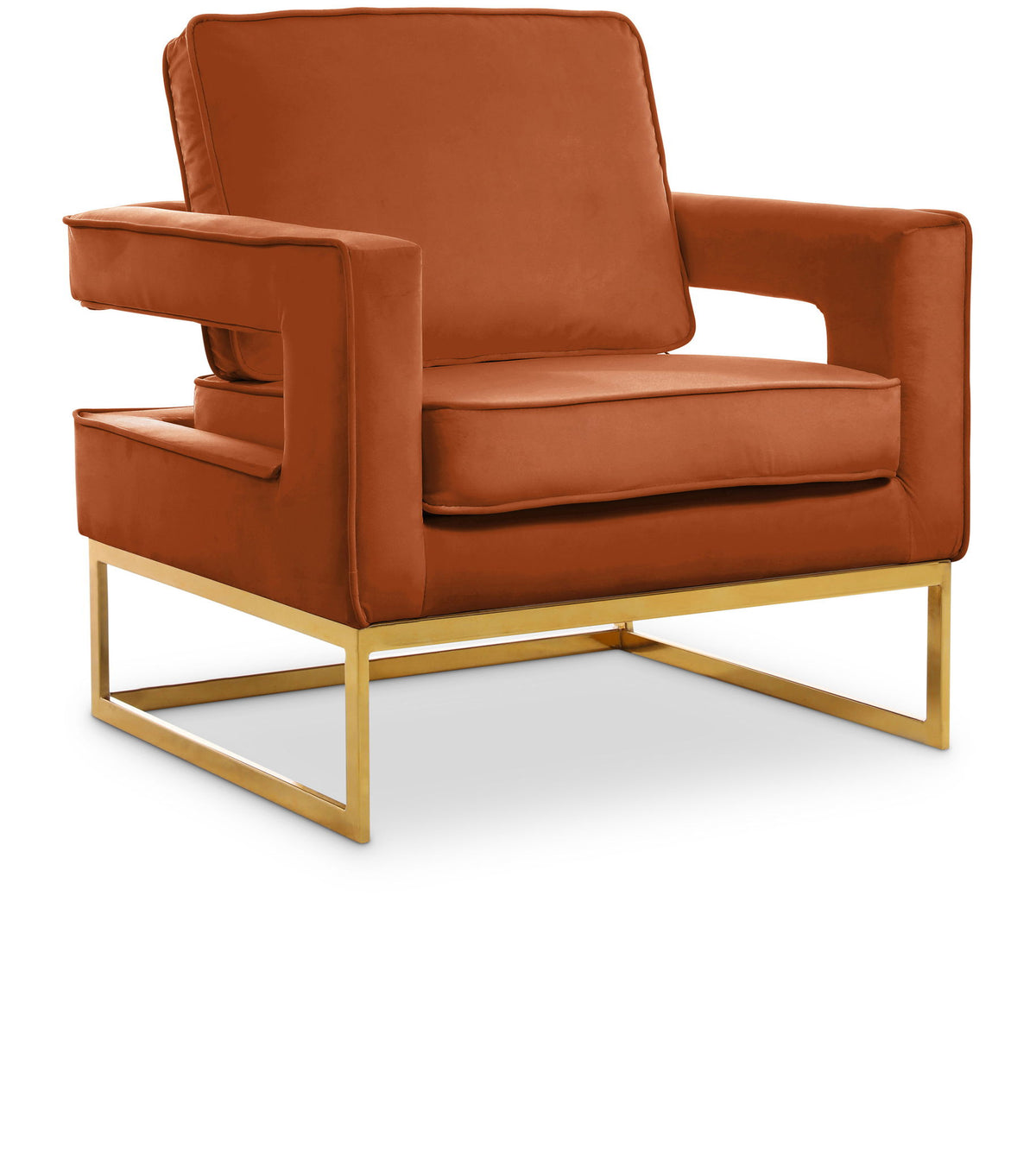 Noah - Accent Chair with Gold Legs
