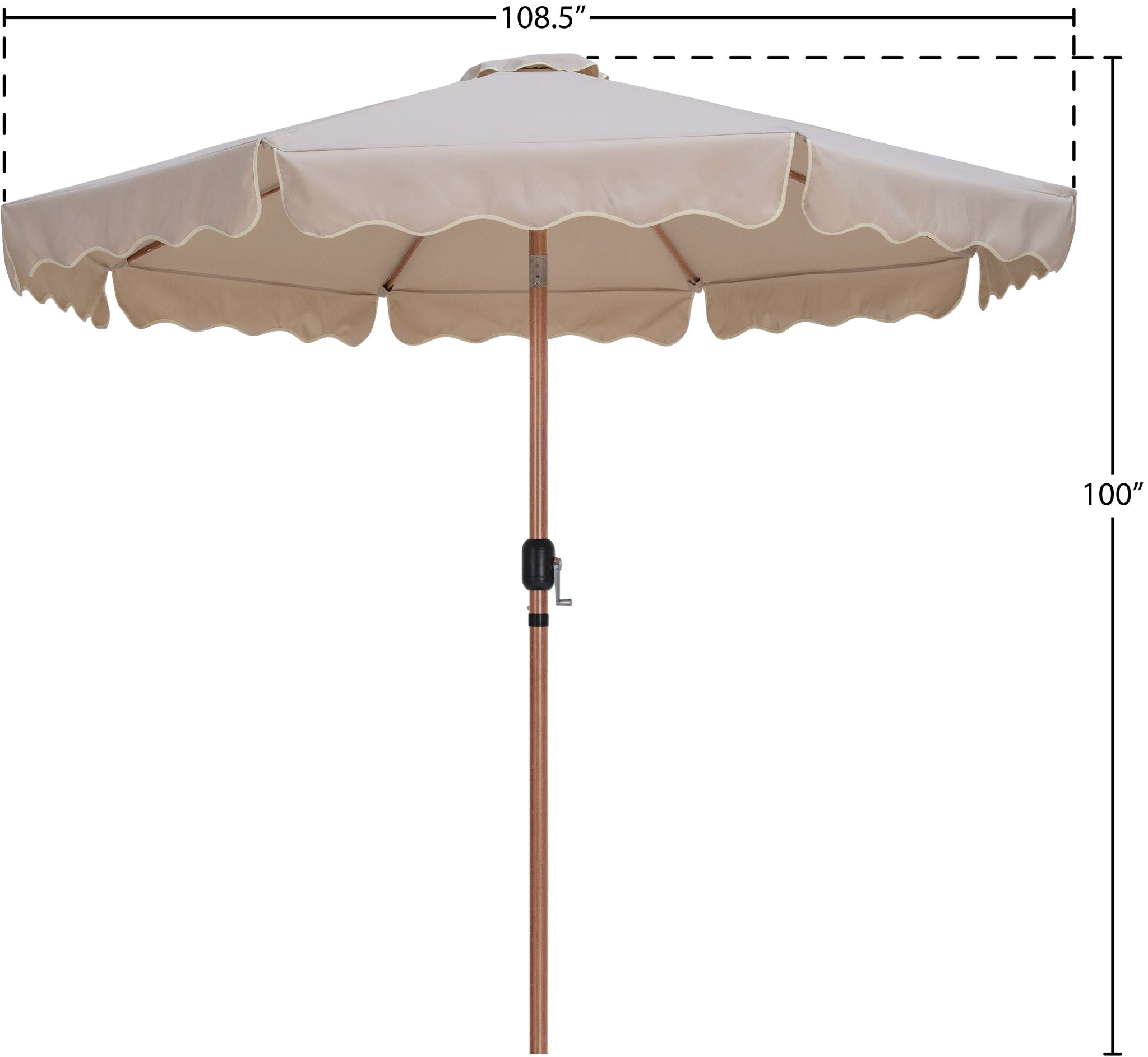 Amalfi - Patio Umbrella - Light Brown Pole