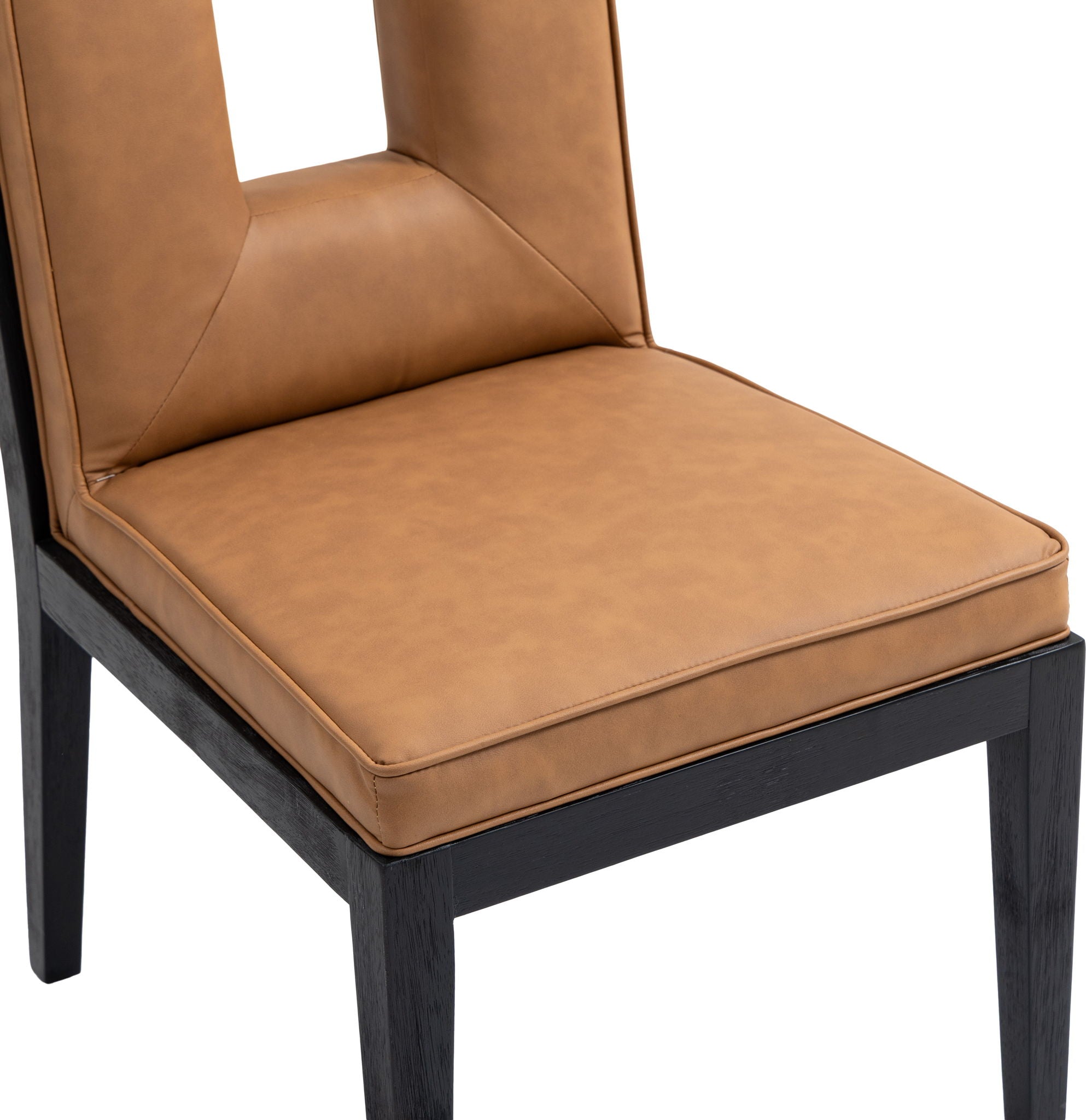 Gwendolyn - Faux Leather Dining Side Chair With Black Frame (Set of 2)