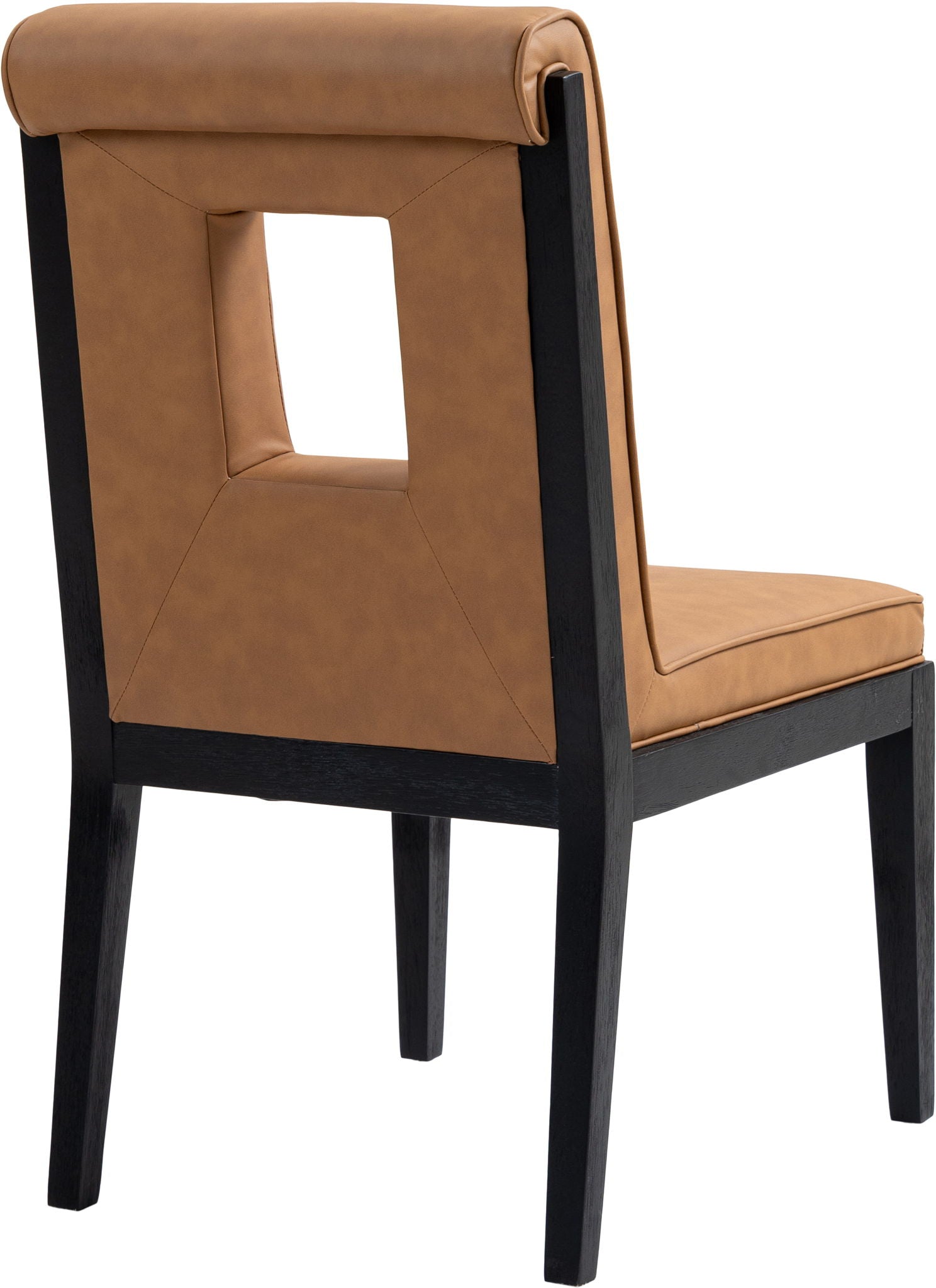 Gwendolyn - Faux Leather Dining Side Chair With Black Frame (Set of 2)