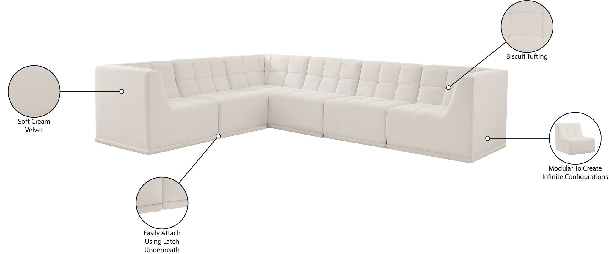 Relax - 6 Piece Modular Sectional