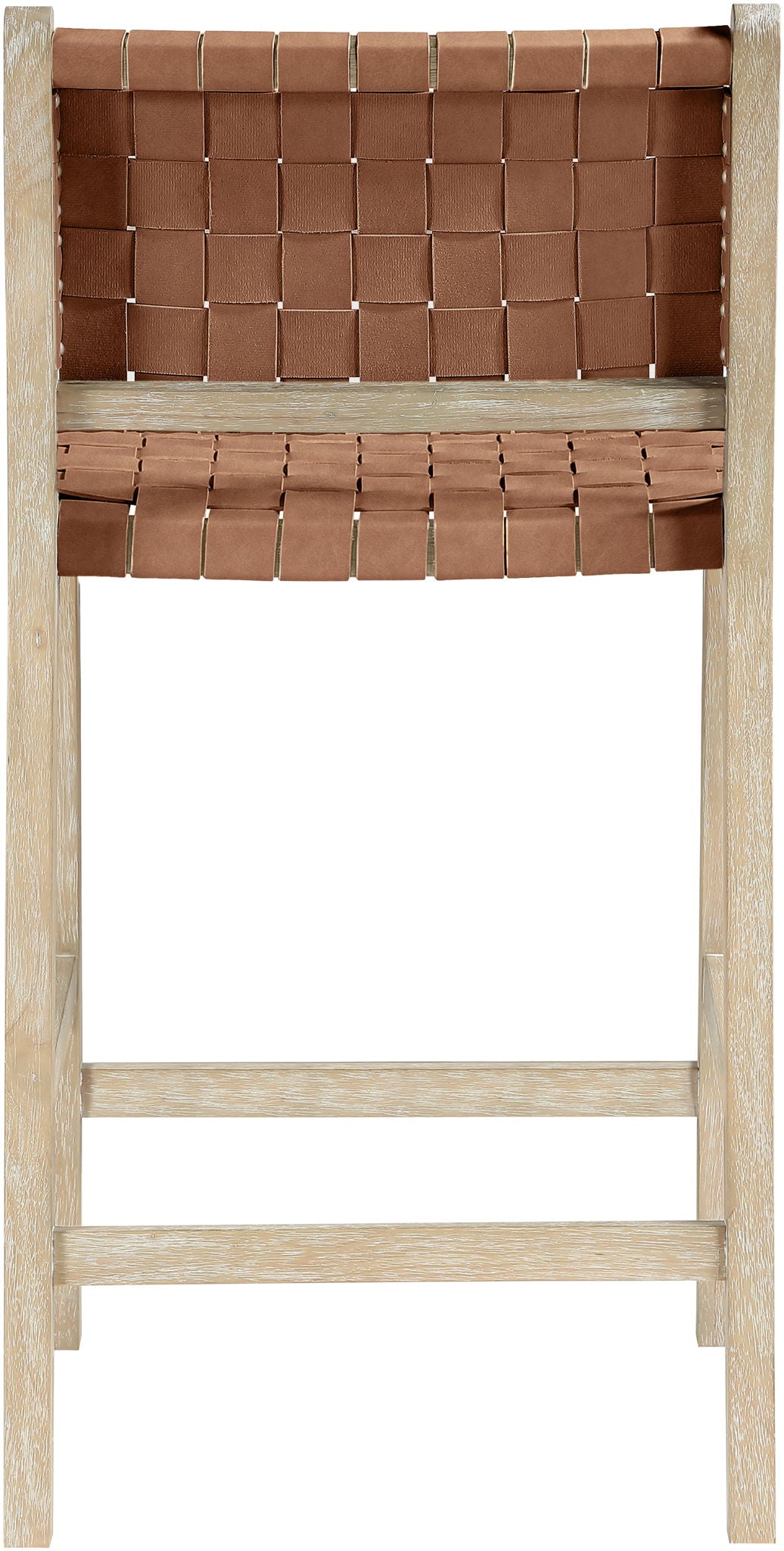 Entwine - Vegan Leather Upholstered Counter Stool - Painted Natural