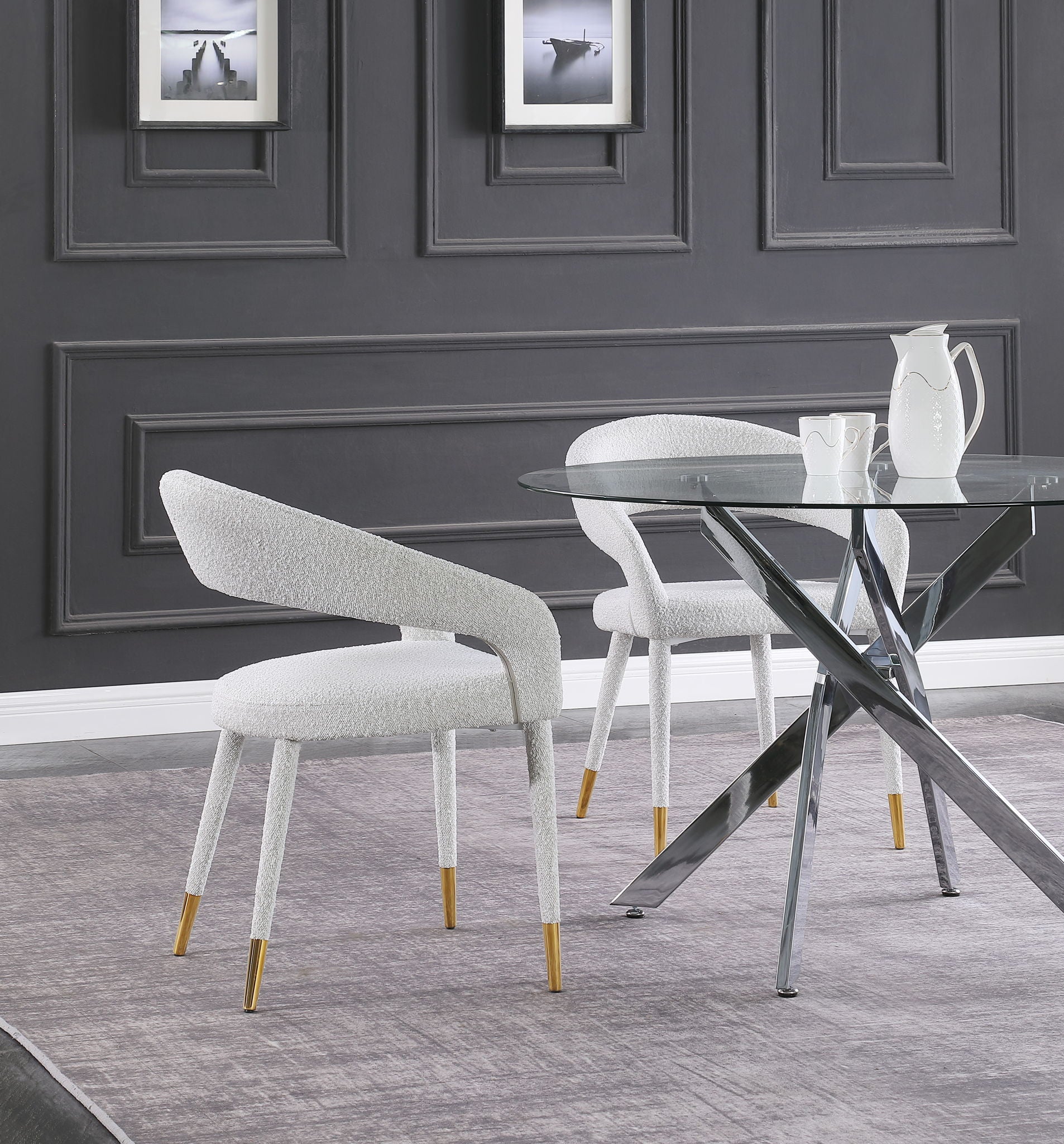 Destiny - Fabric Dining Chair - Cream