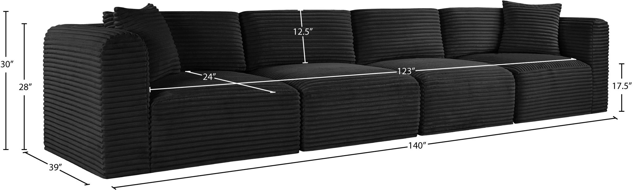 Shaggy - 4 Seat Modular Sofa