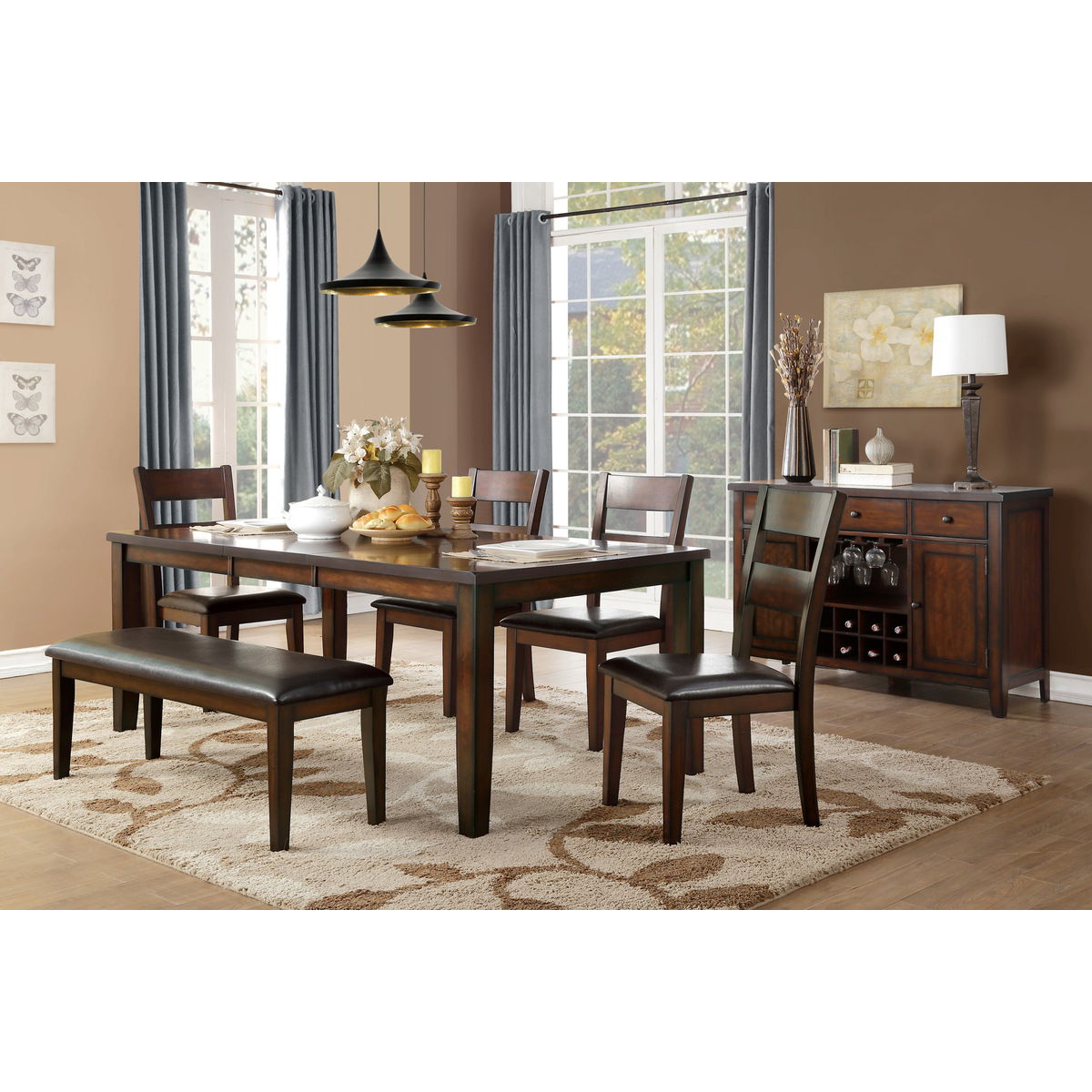 Mantello - Side Chair (Set of 2) - Dark Brown