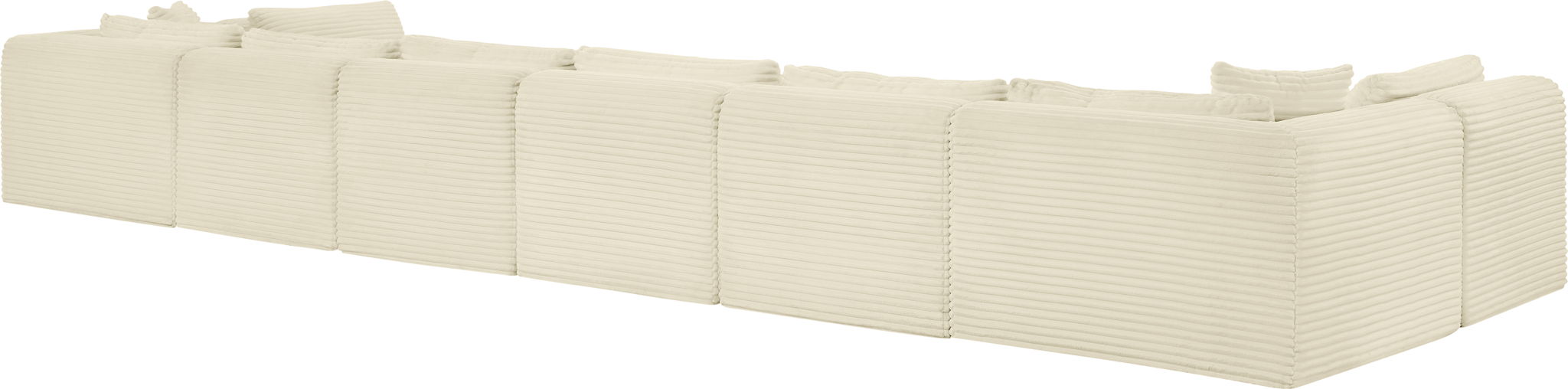 Shaggy - 8 Piece Modular U-Shaped Armless Sectional