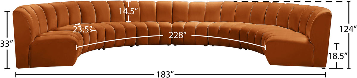 Infinity - 8 Piece Velvet Modular Sectional