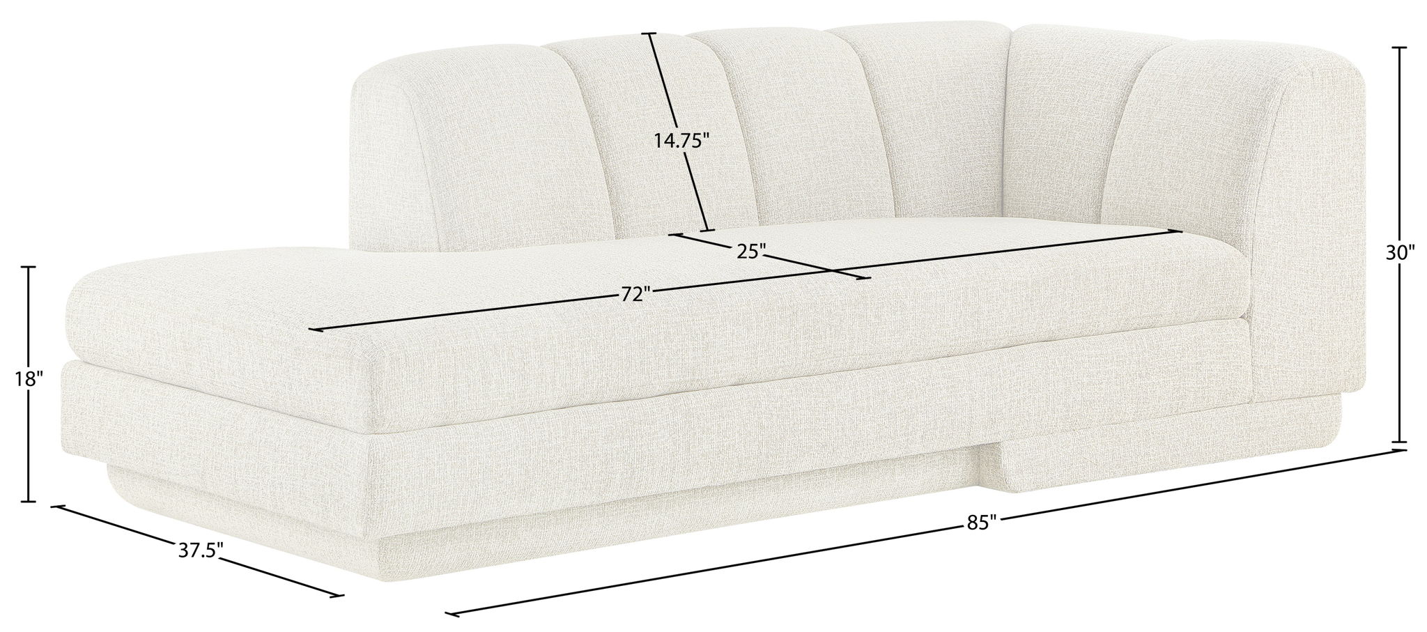 Modari - Fabric Upholstered Chaise