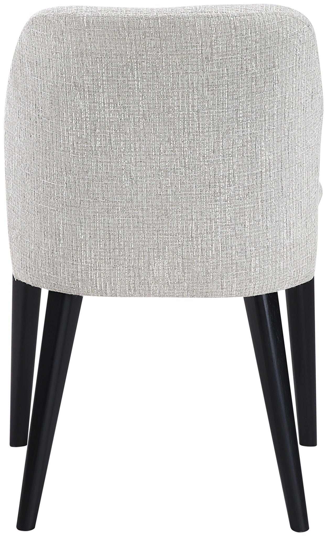 Valeo - Linen Textured Fabric Upholstered Dining Chair (Set of 2) - Painted Black Base