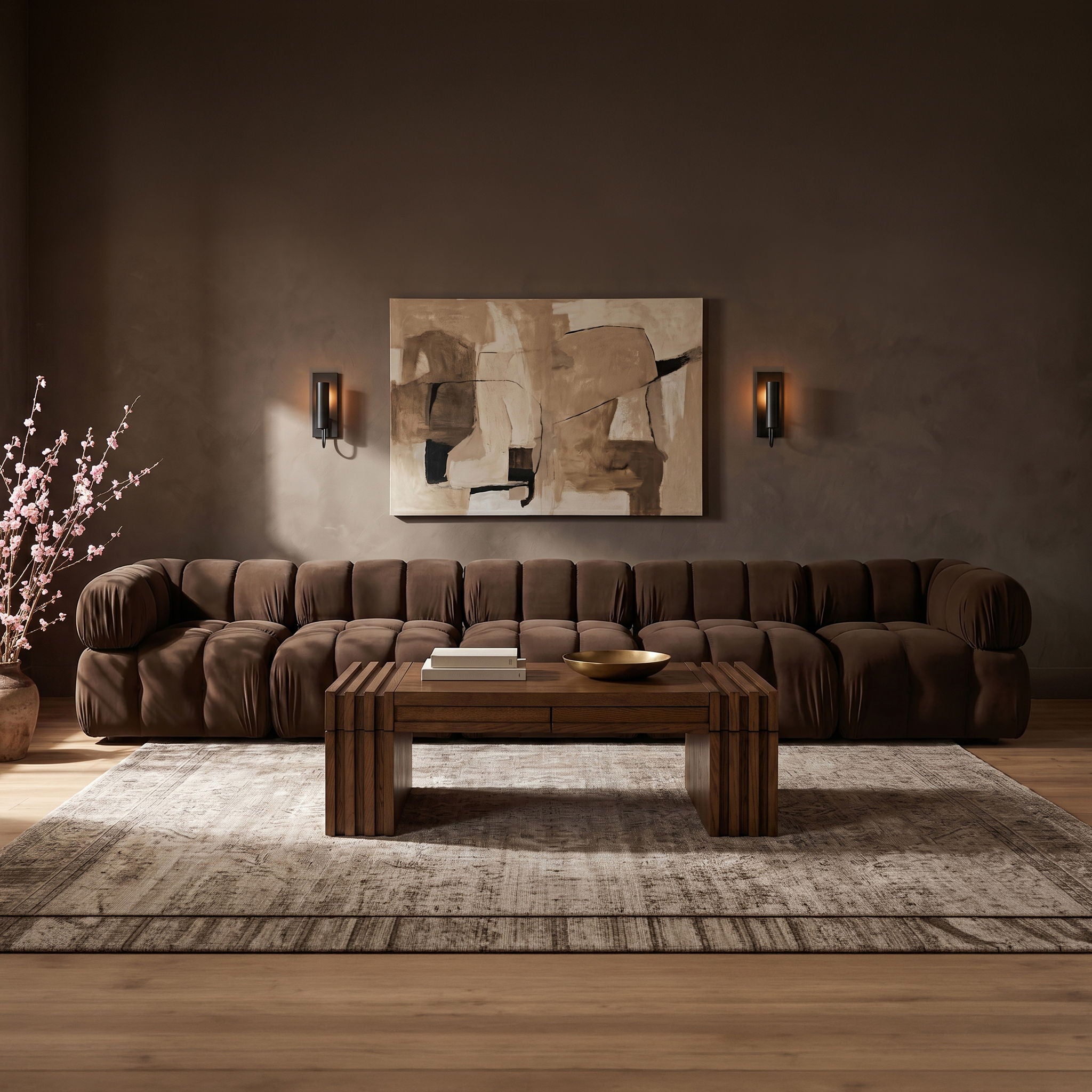 Orin - Fabric Velvet 5 Piece Modular Sofa