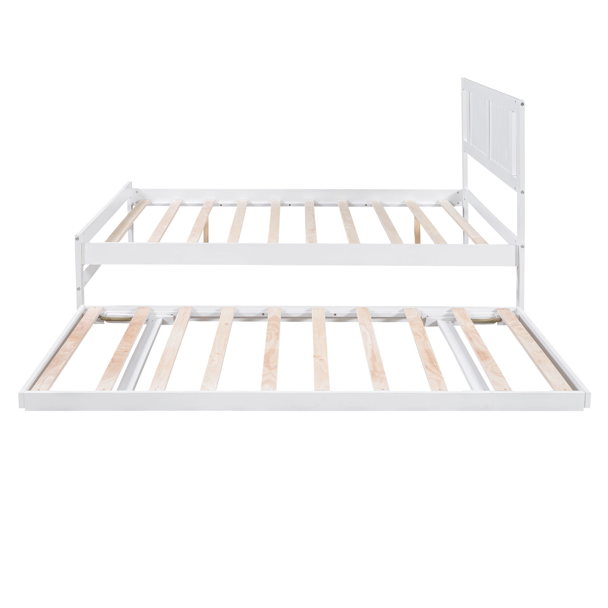 Platform Bed With Adjustable Trundle