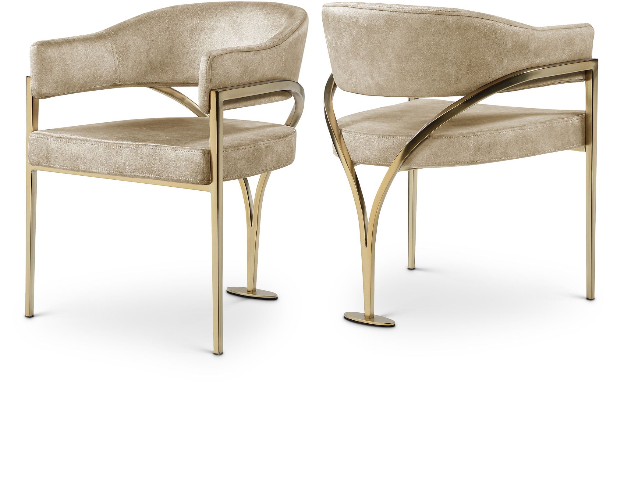 Madelyn - Dining Chair (Set of 2) - Brushed Brass