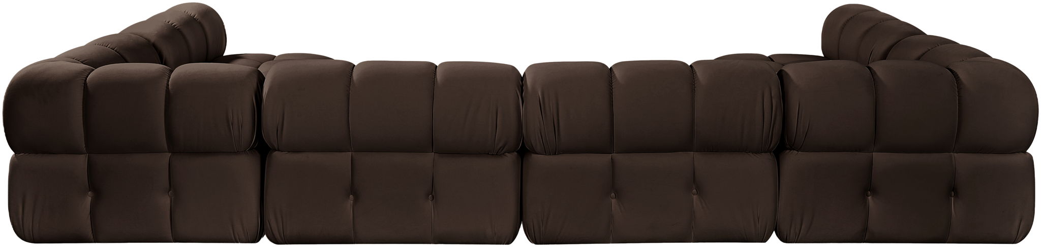 Orin - U-Shaped Velvet 6 Piece Modular Sectional