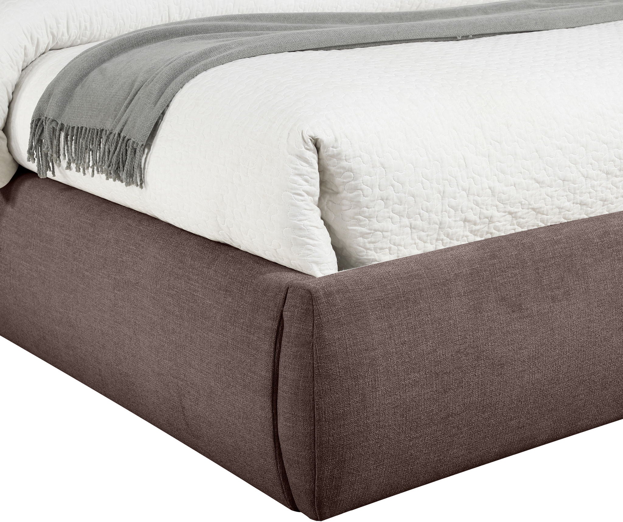 Adam - Linen Fabric Bed With 52" Headboard