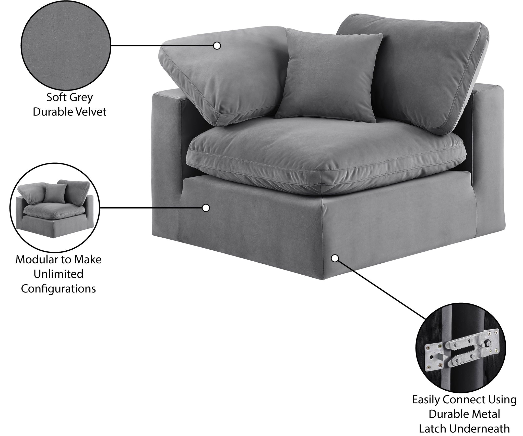 Comfy - Velvet Corner Chair