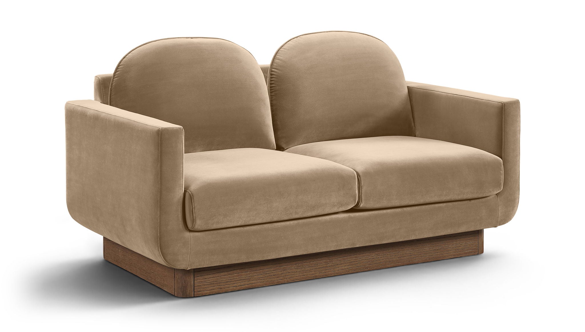 Diviento - Velvet Performance Fabric Upholstered Loveseat