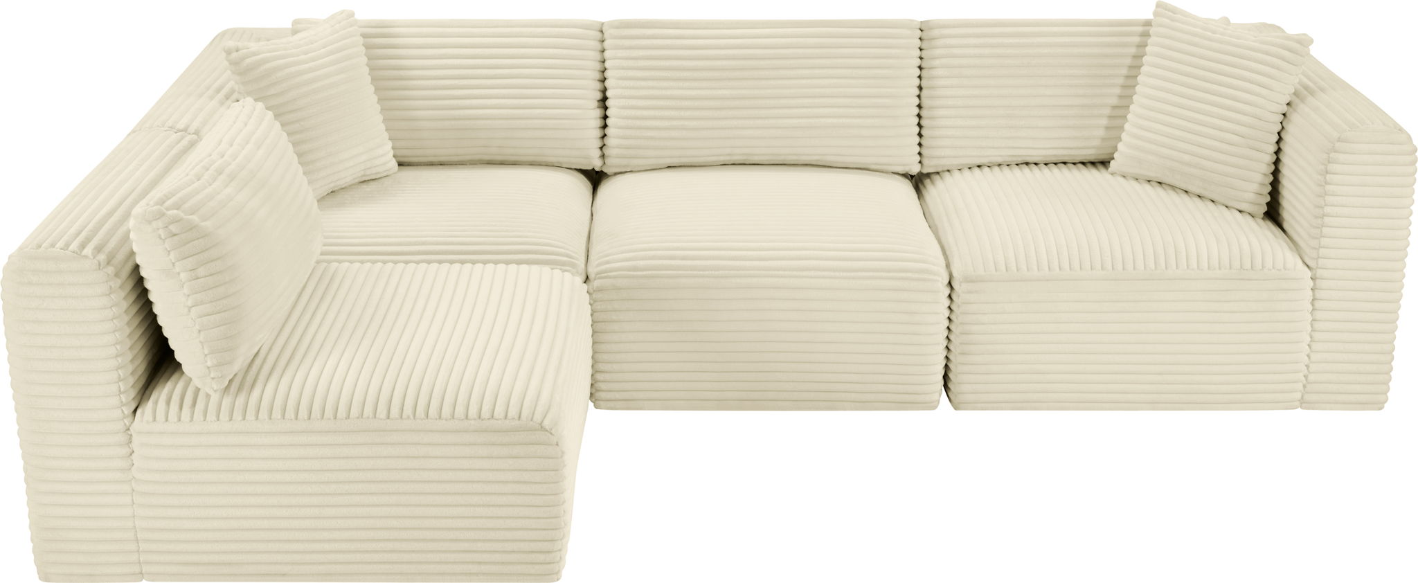 Shaggy - 4 Piece Modular Sectional