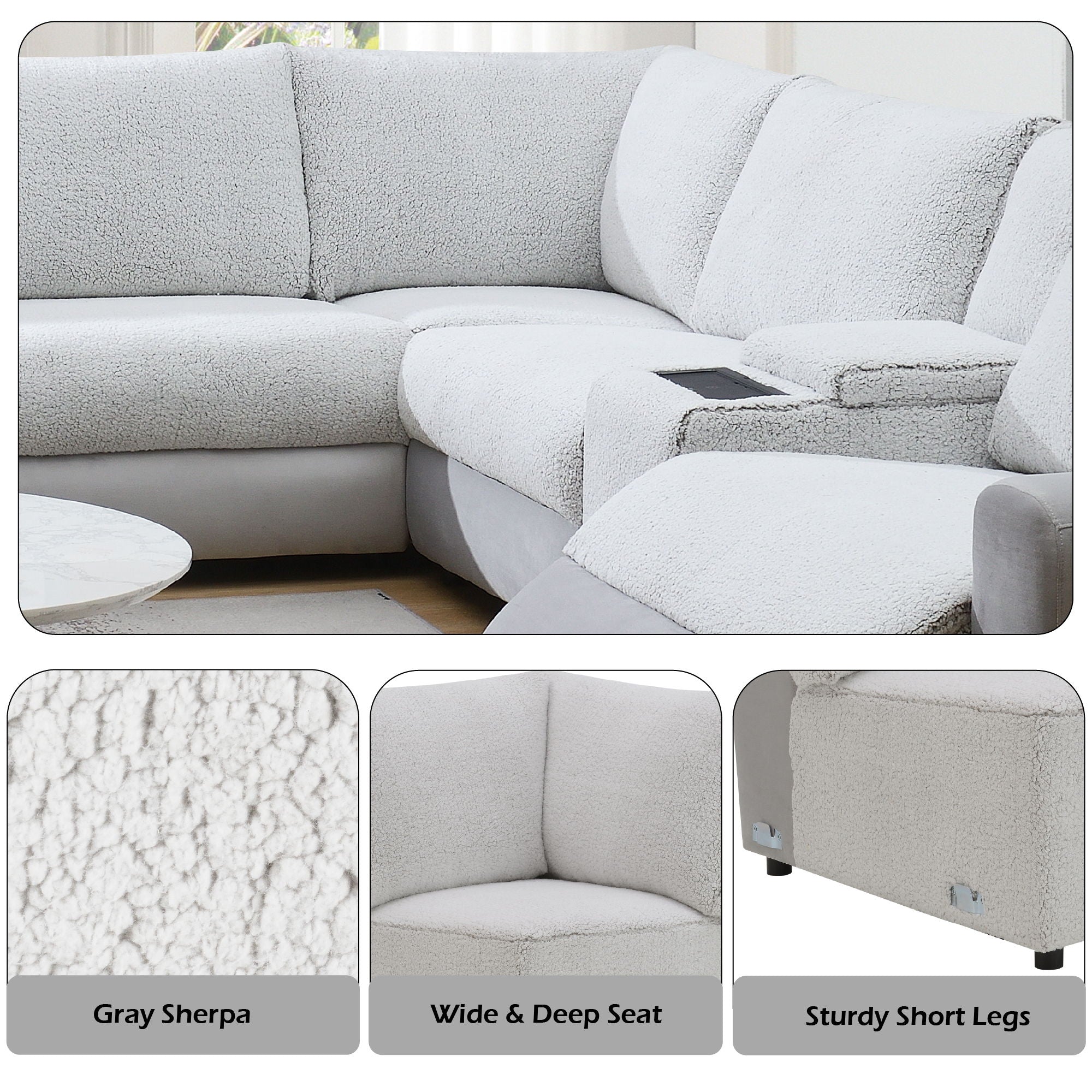 Tarrance - Modular Power Recliner Sectional - Gray