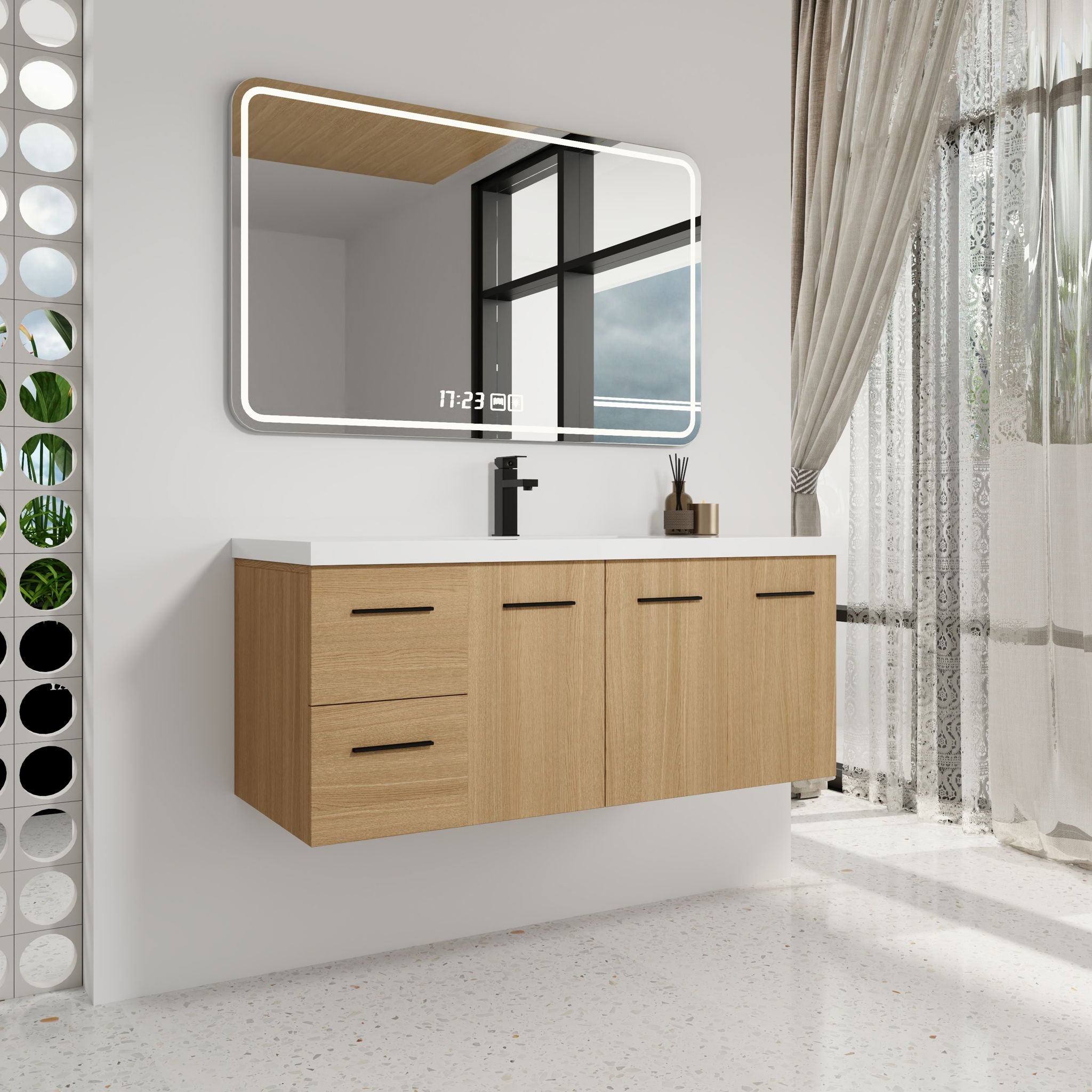 Floating Bathroom Vanity With Sink, Modular Cabinet