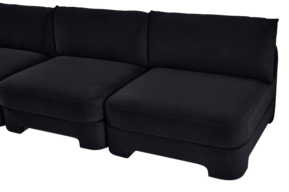Hammond - Velvet Performance Fabric Upholstered 7 Piece Armless Sectional