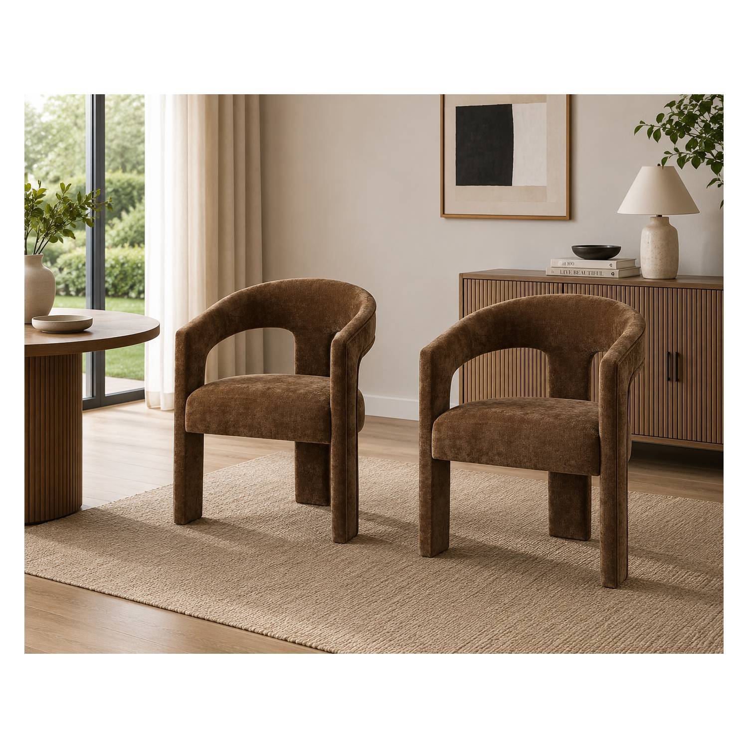 Leonardo - Arm Chair (Set of 2) - Brown