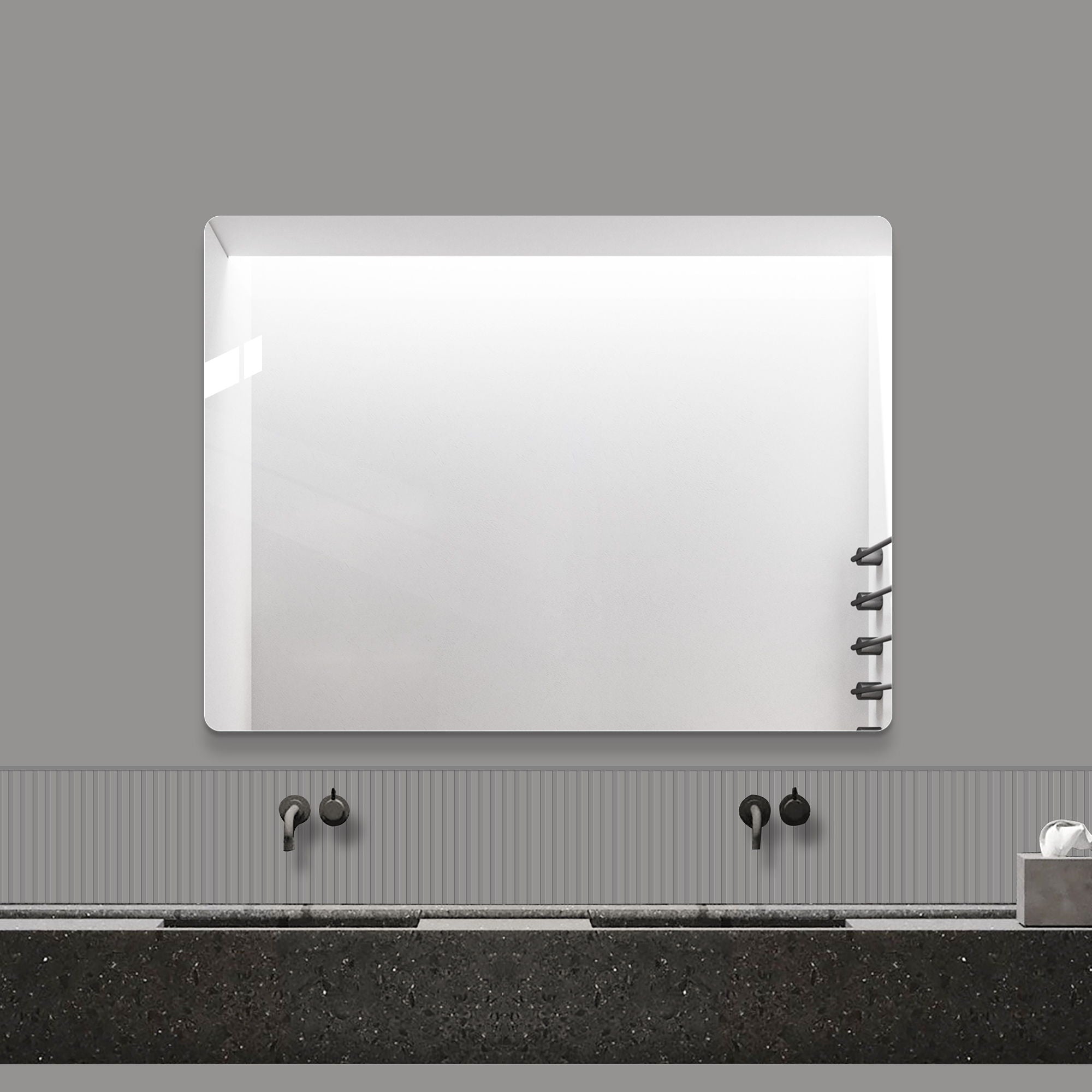 Modern Frameless Bathroom Vanity Mirror