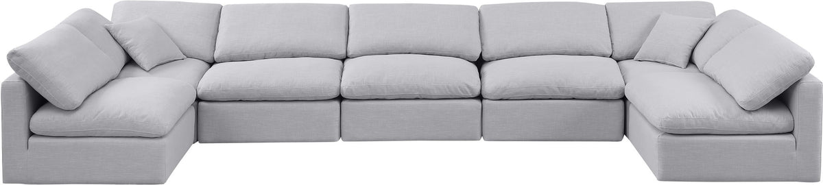 Indulge - Linen 7 Piece Modular U-Shaped Sectional