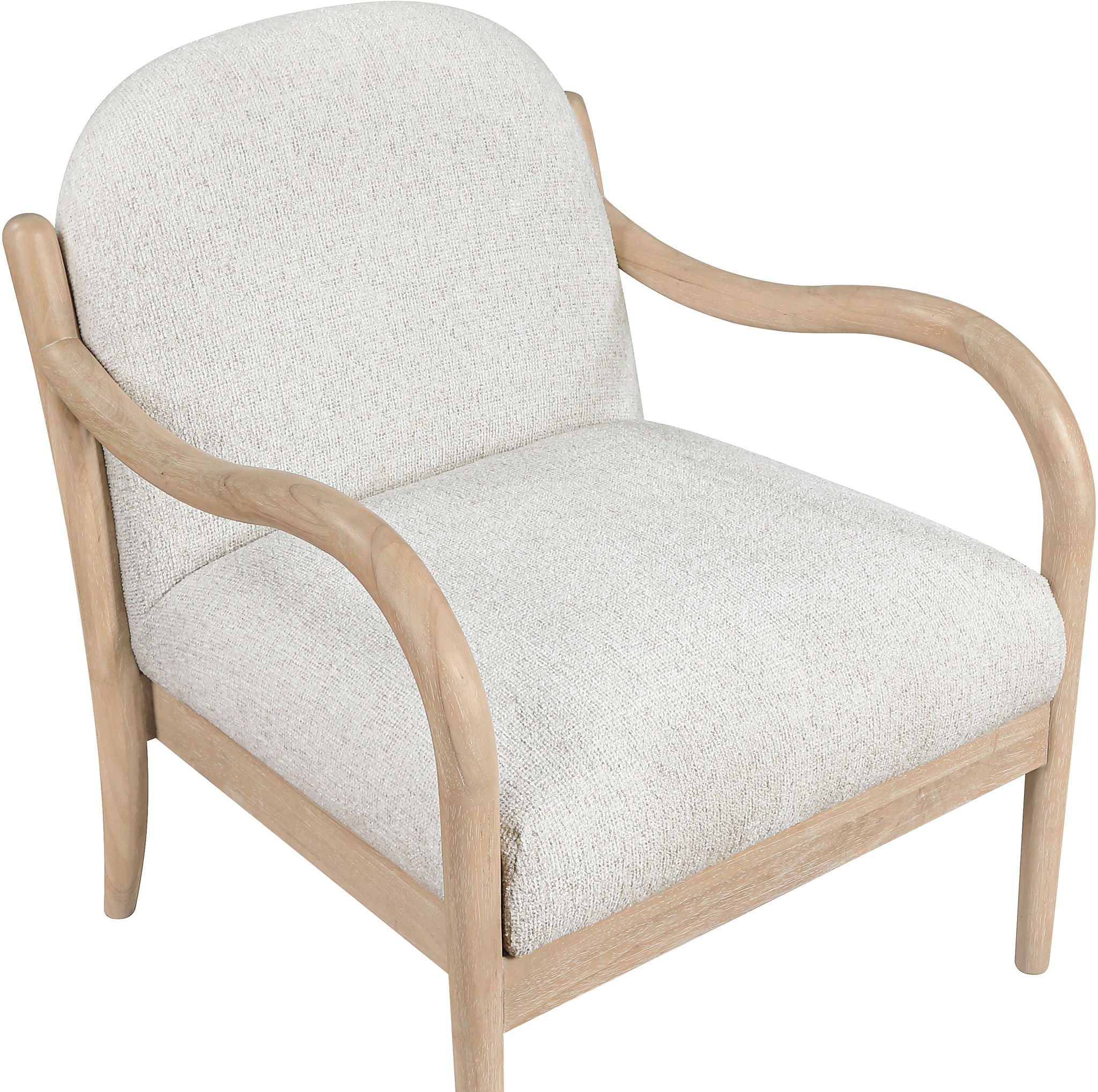 Helmsley - Performance Fabric Upholstered Accent Chair - Cream / Natural