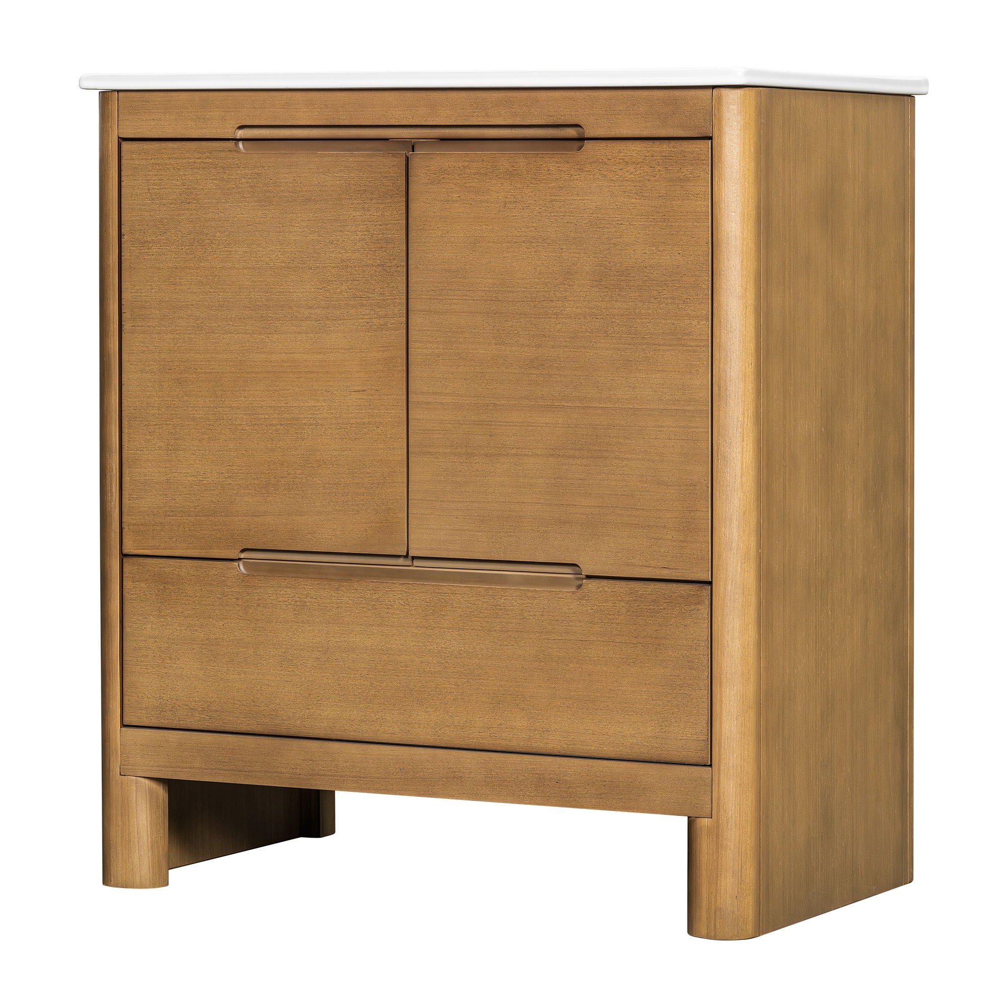 Softened Modern Bathroom Vanity With Sink