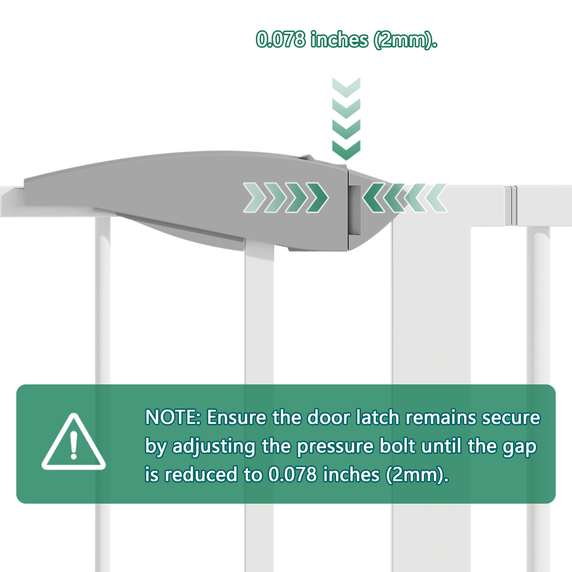 Pressure Mounted Baby Gate For Stairs - White